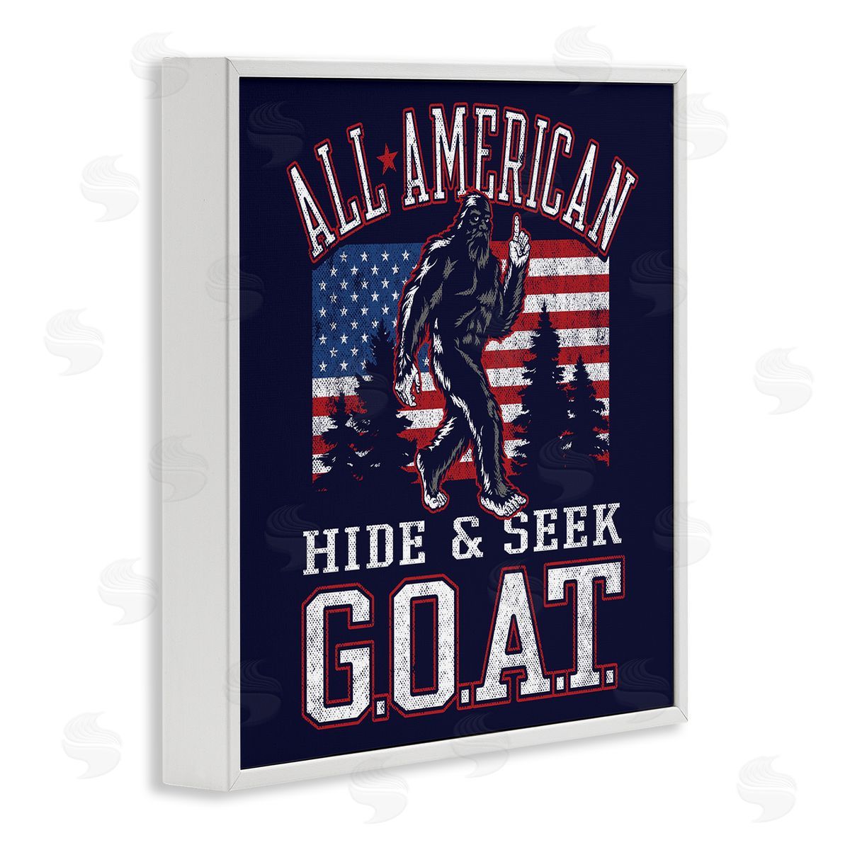 Hide and Seek Monster White Frame Print Wall Art, Home Decor by Jedco Brands, Inc.