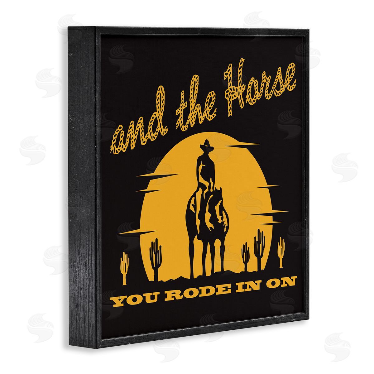 Horse You Rode In On Black Frame Print Wall Art, Home Decor by Jedco Brands, Inc.