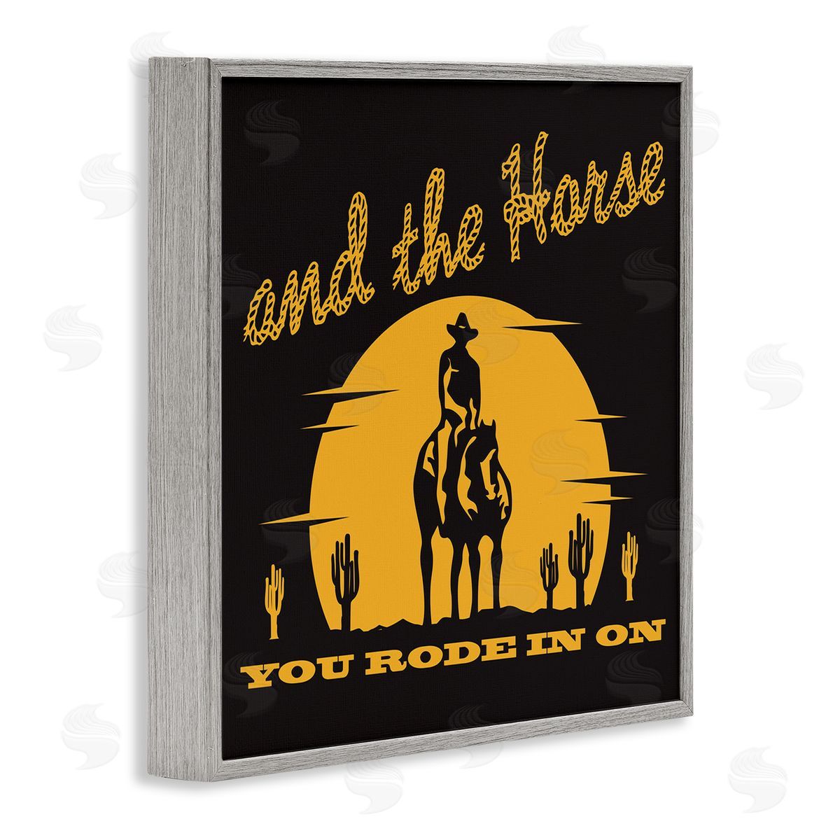 Horse You Rode In On Grey Frame Print Wall Art, Home Decor by Jedco Brands, Inc.