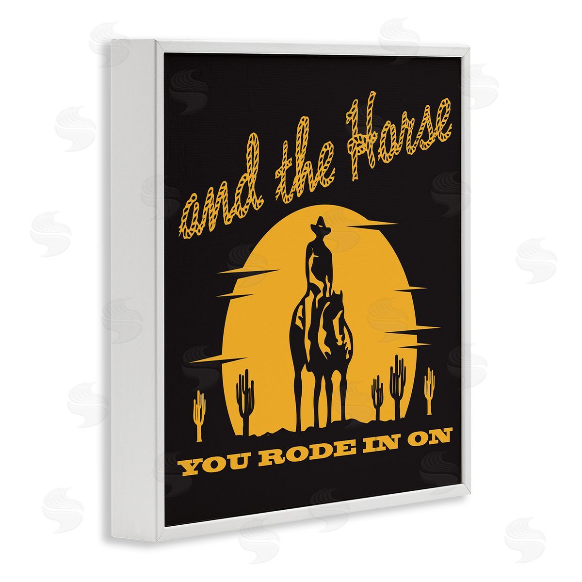 Horse You Rode In On White Frame Print Wall Art, Home Decor by Jedco Brands, Inc.