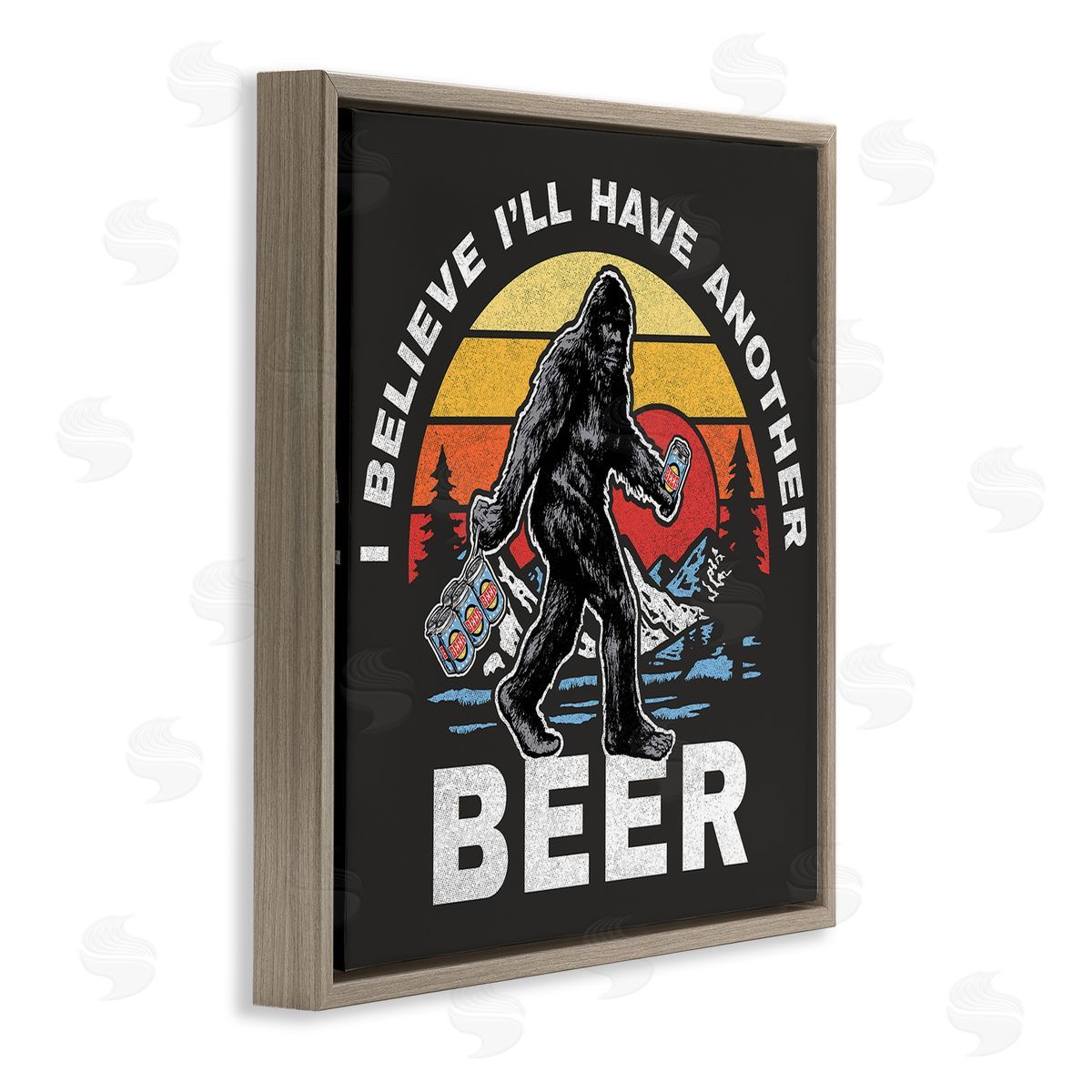 Another Beer Monster Brown Floating Frame Canvas Wall Art, Home Decor by Jedco Brands, Inc.