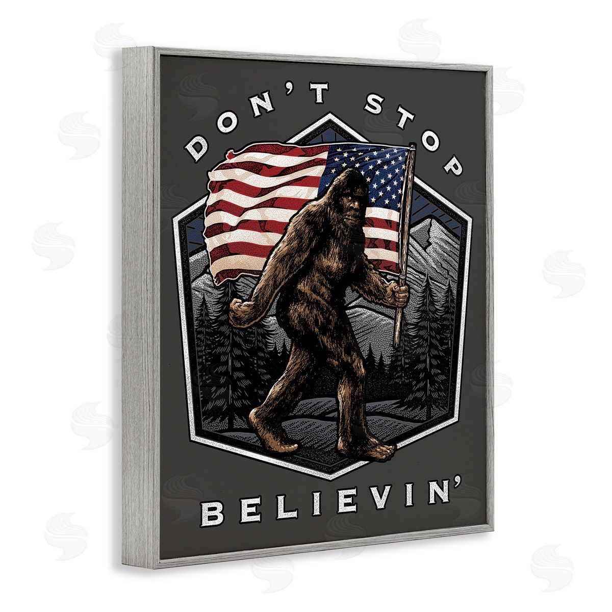 Don't Stop Believing Grey Frame Print Wall Art, Home Decor by Jedco Brands, Inc.