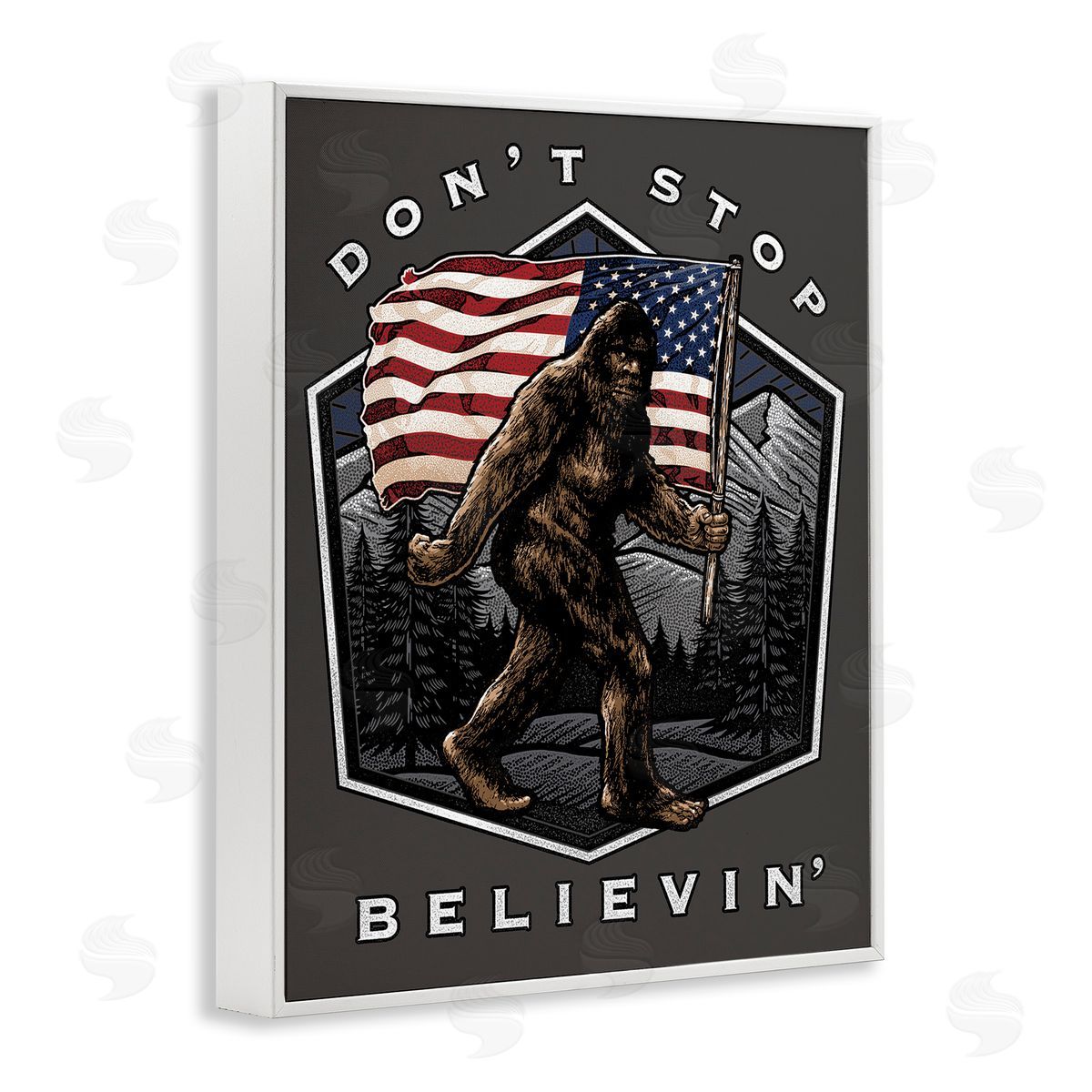 Don't Stop Believing White Frame Print Wall Art, Home Decor by Jedco Brands, Inc.
