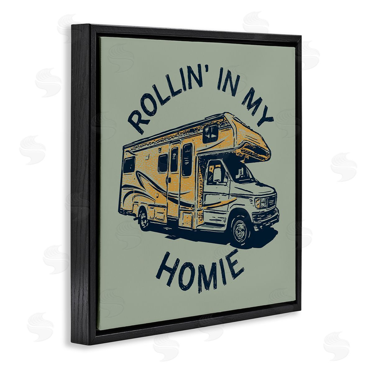Rollin' In My Homie Black Floating Frame Canvas Wall Art, Home Decor by Jedco Brands, Inc.