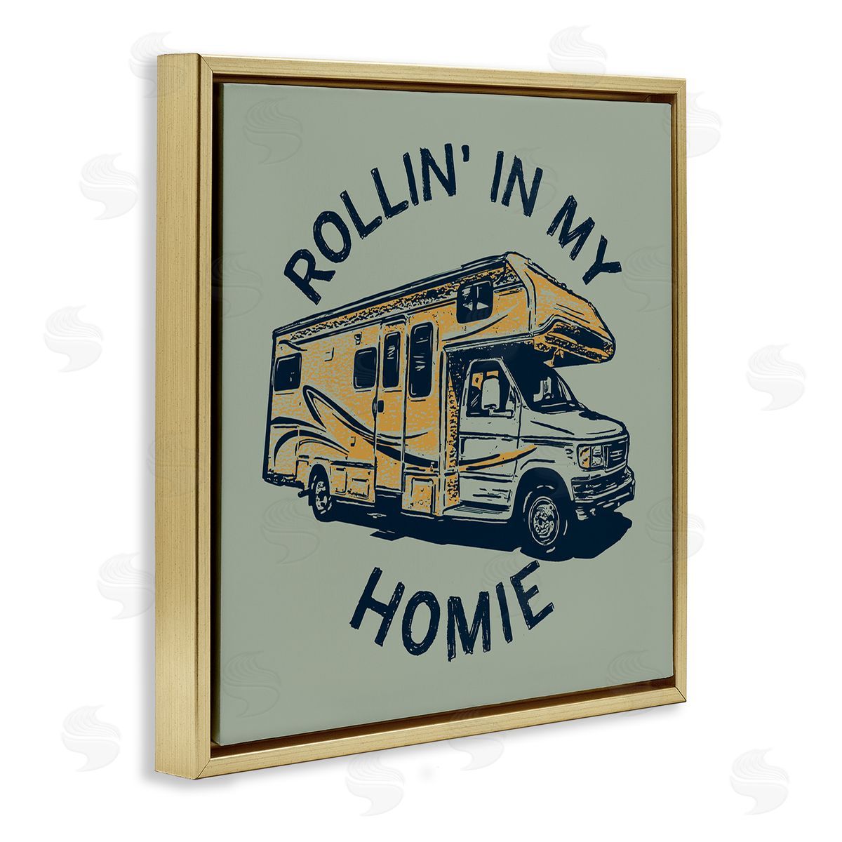 Rollin' In My Homie Gold Floating Frame Canvas Wall Art, Home Decor by Jedco Brands, Inc.