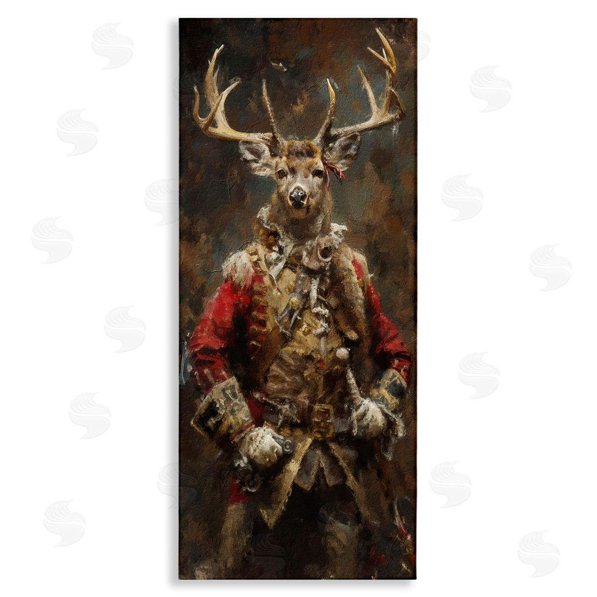 Regal Deer Portrait Canvas Wall Art, Home Decor by Sean Parnell