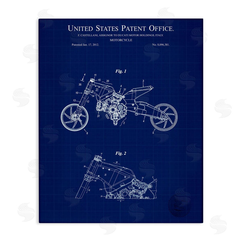 Karl Hronek | Motorcycle Patent Blueprint