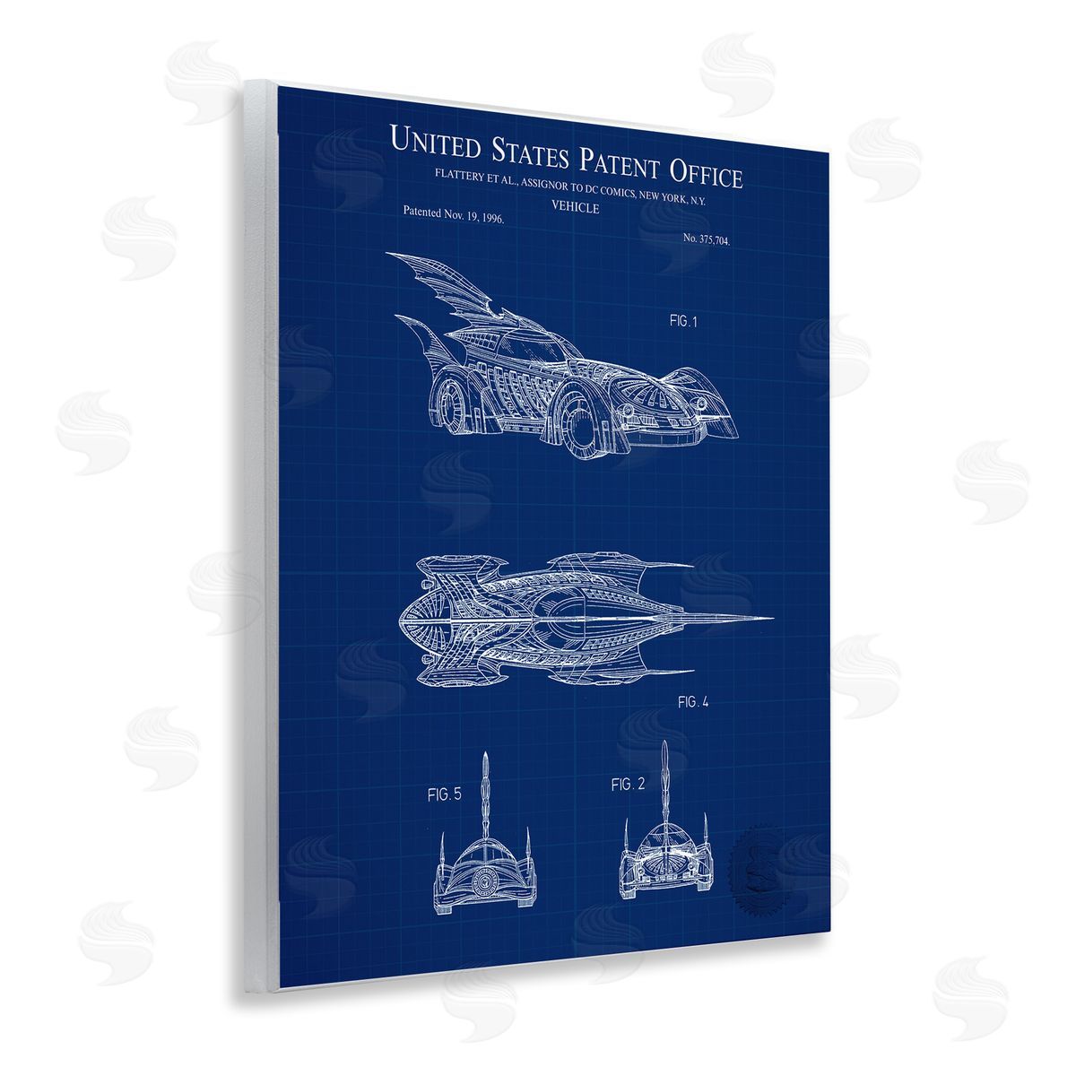Character Car Blueprint Wood Plaque Wall Art, Home Decor by Karl Hronek