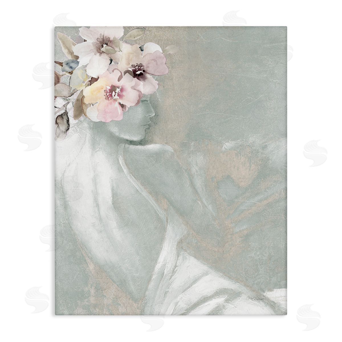 Chic Floral Woman Canvas Wall Art, Home Decor by Carol Robinson