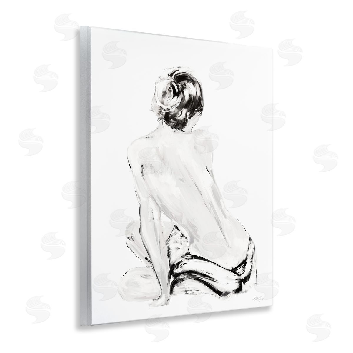Abstract Nude Portrait Wood Plaque Wall Art, Home Decor by Stella Chang