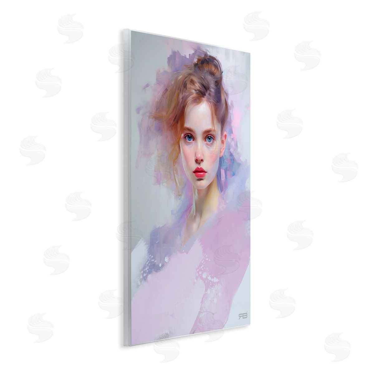 Soft Portrait of Woman Wood Plaque Wall Art, Home Decor by Roozbeh Bahramali