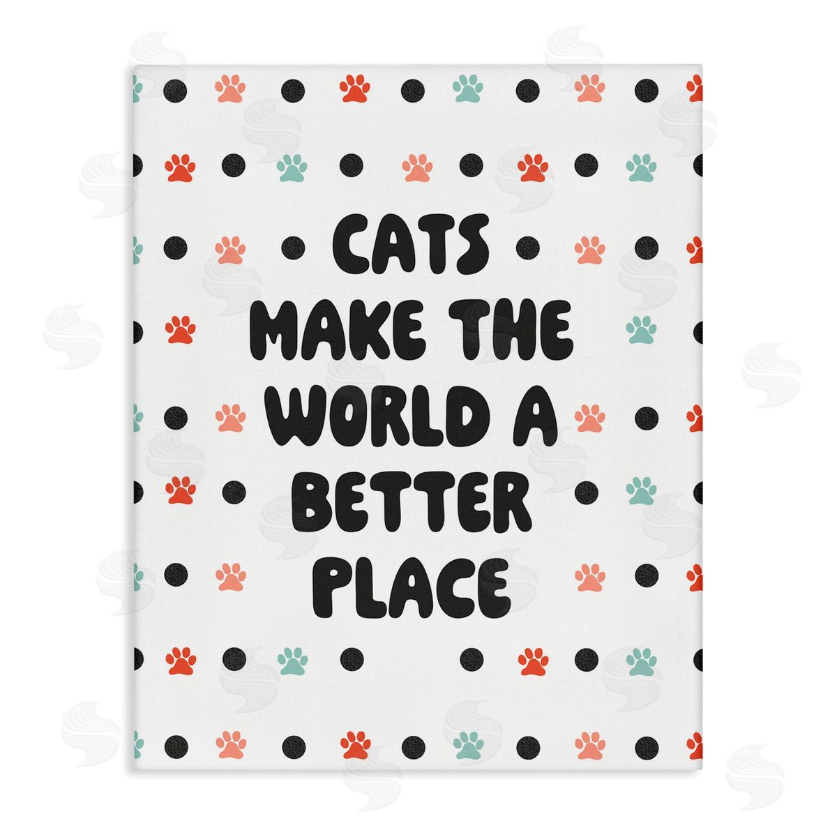 Cats Make World Better Canvas Wall Art, Home Decor by Sd Graphics Studio