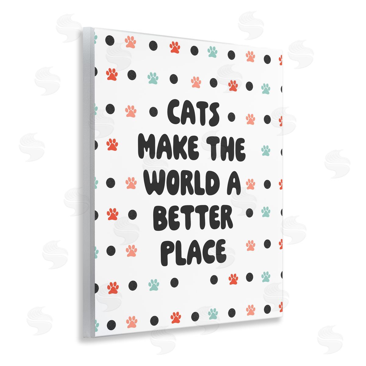 Cats Make World Better Wood Plaque Wall Art, Home Decor by Sd Graphics Studio