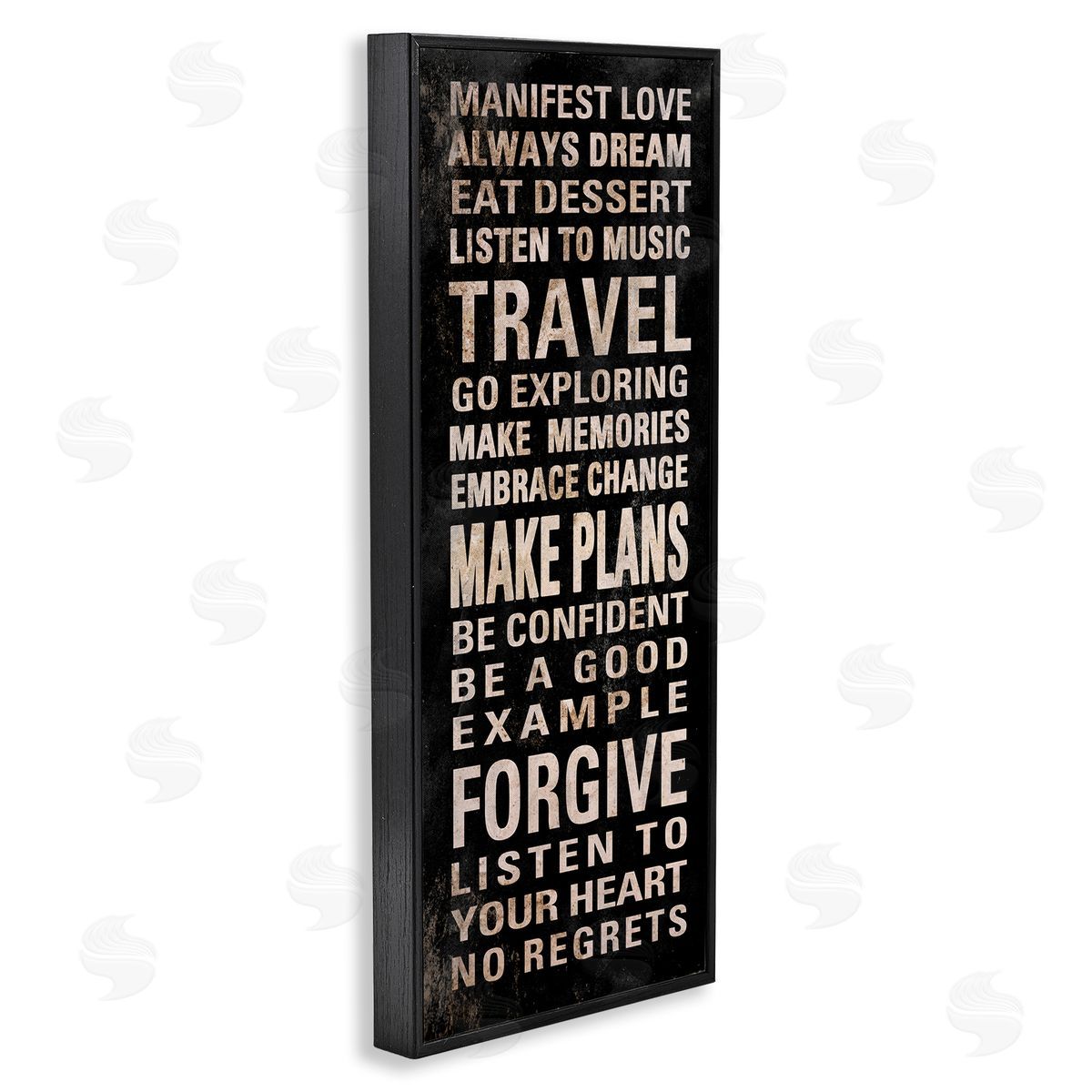 Manifest Love Phrases Black Frame Print Wall Art, Home Decor by Sd Graphics Studio