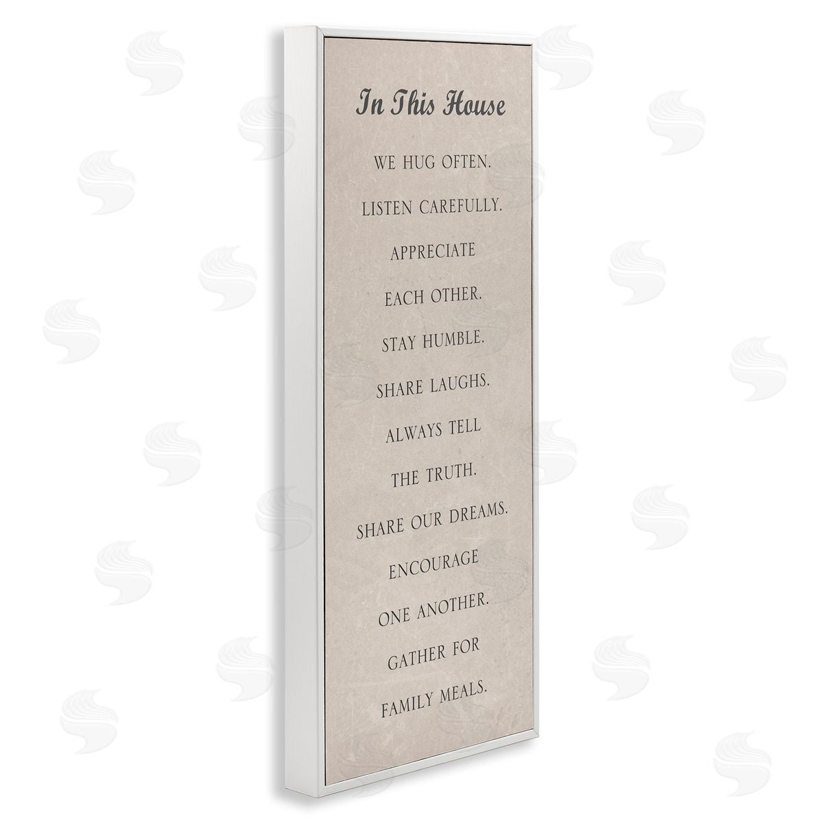 Family Love Phrases White Frame Print Wall Art, Home Decor by Sd Graphics Studio