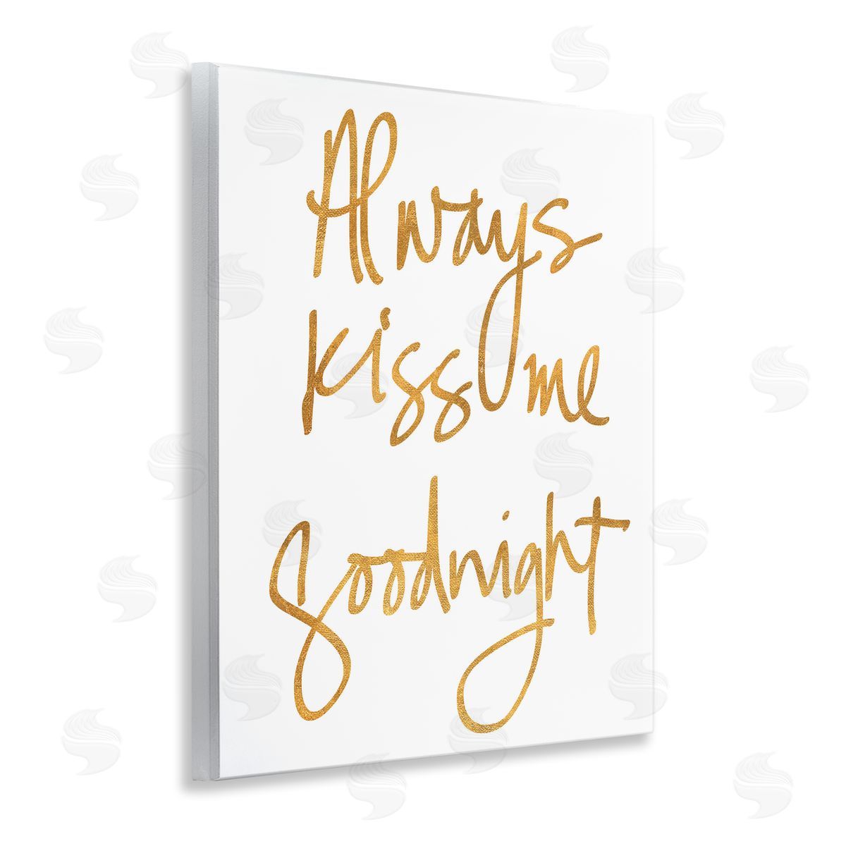 Kiss Me Goodnight Wood Plaque Wall Art, Home Decor by Sd Graphics Studio