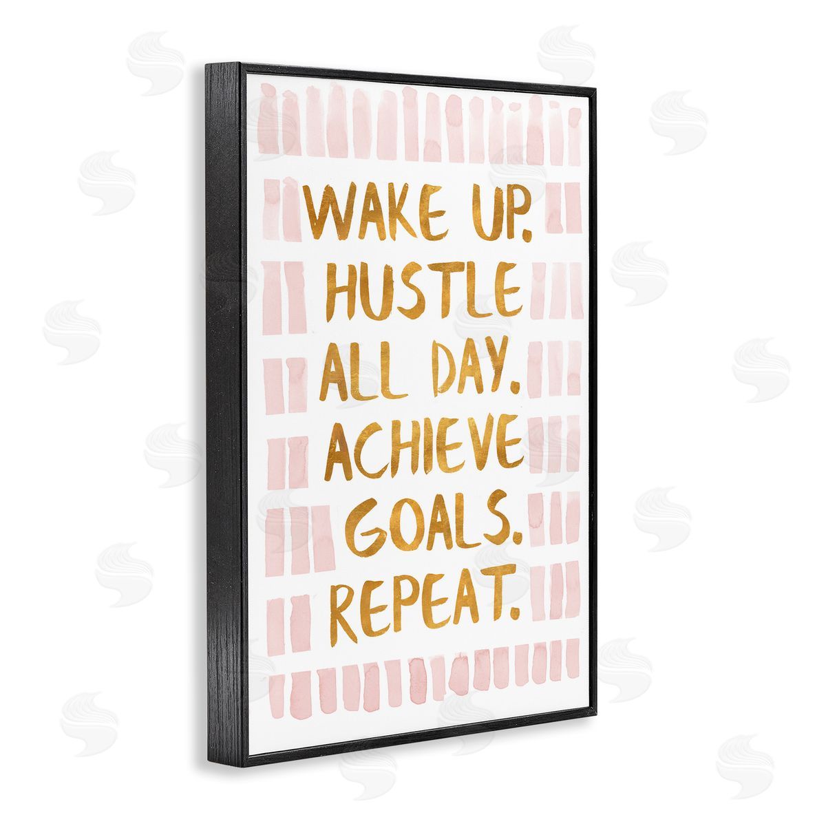Wake Up and Hustle Black Frame Print Wall Art, Home Decor by Sd Graphics Studio