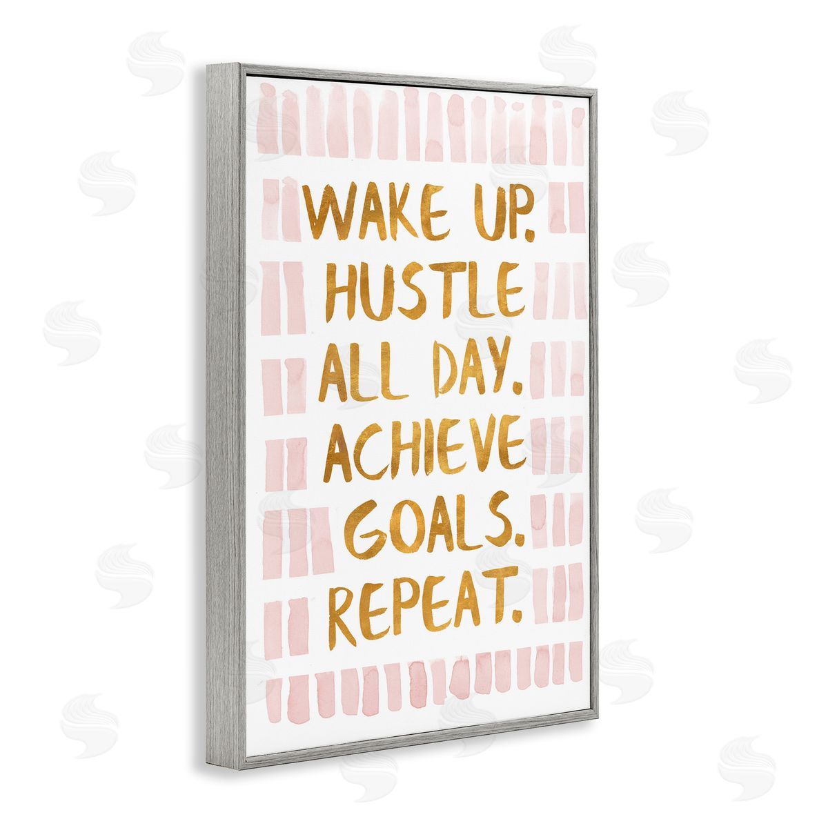 Wake Up and Hustle Grey Frame Print Wall Art, Home Decor by Sd Graphics Studio