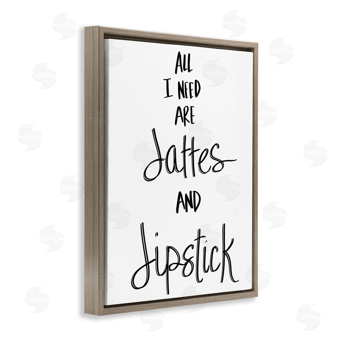 Need Lattes and Lipstick Brown Floating Frame Canvas Wall Art, Home Decor by Sd Graphics Studio