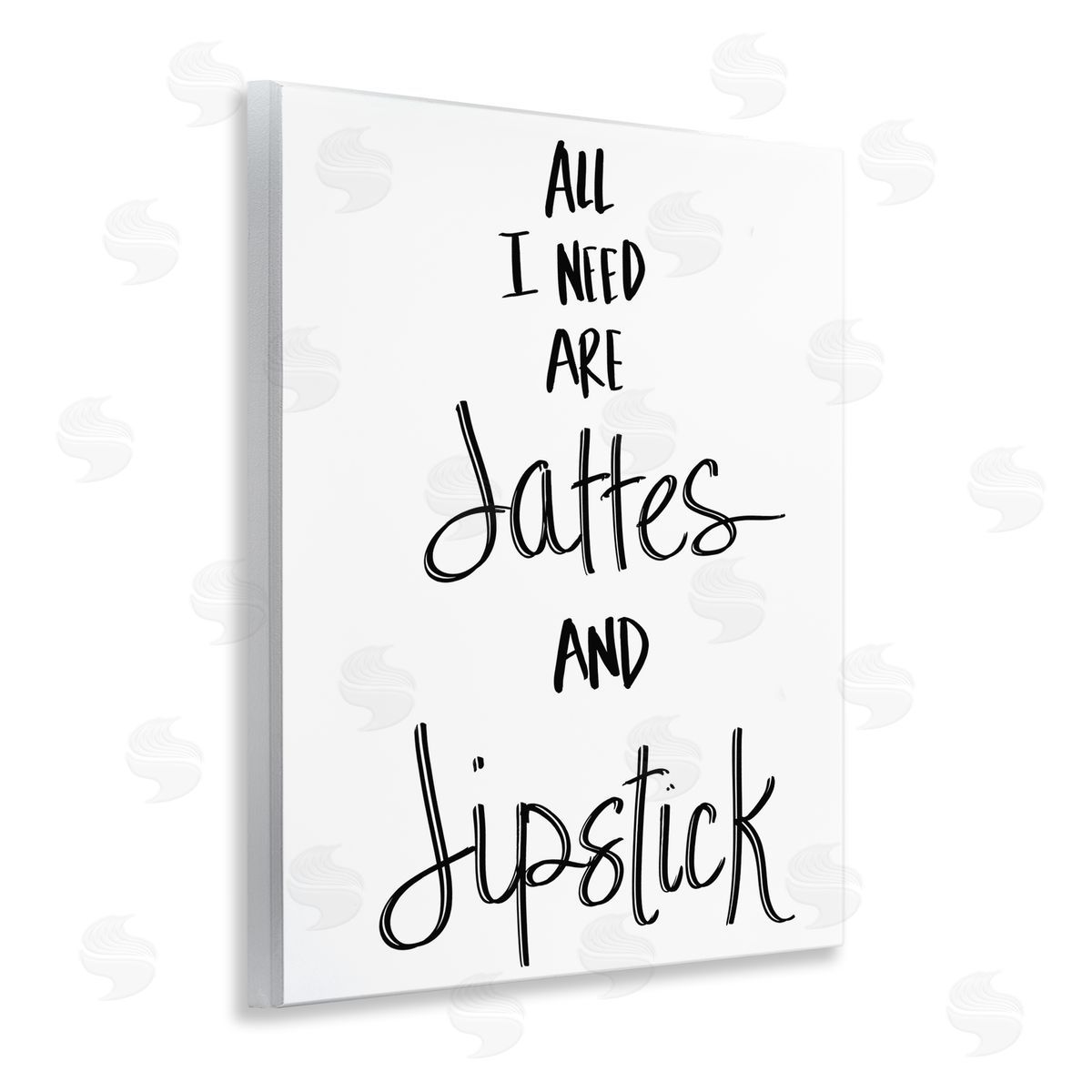 Need Lattes and Lipstick Wood Plaque Wall Art, Home Decor by Sd Graphics Studio