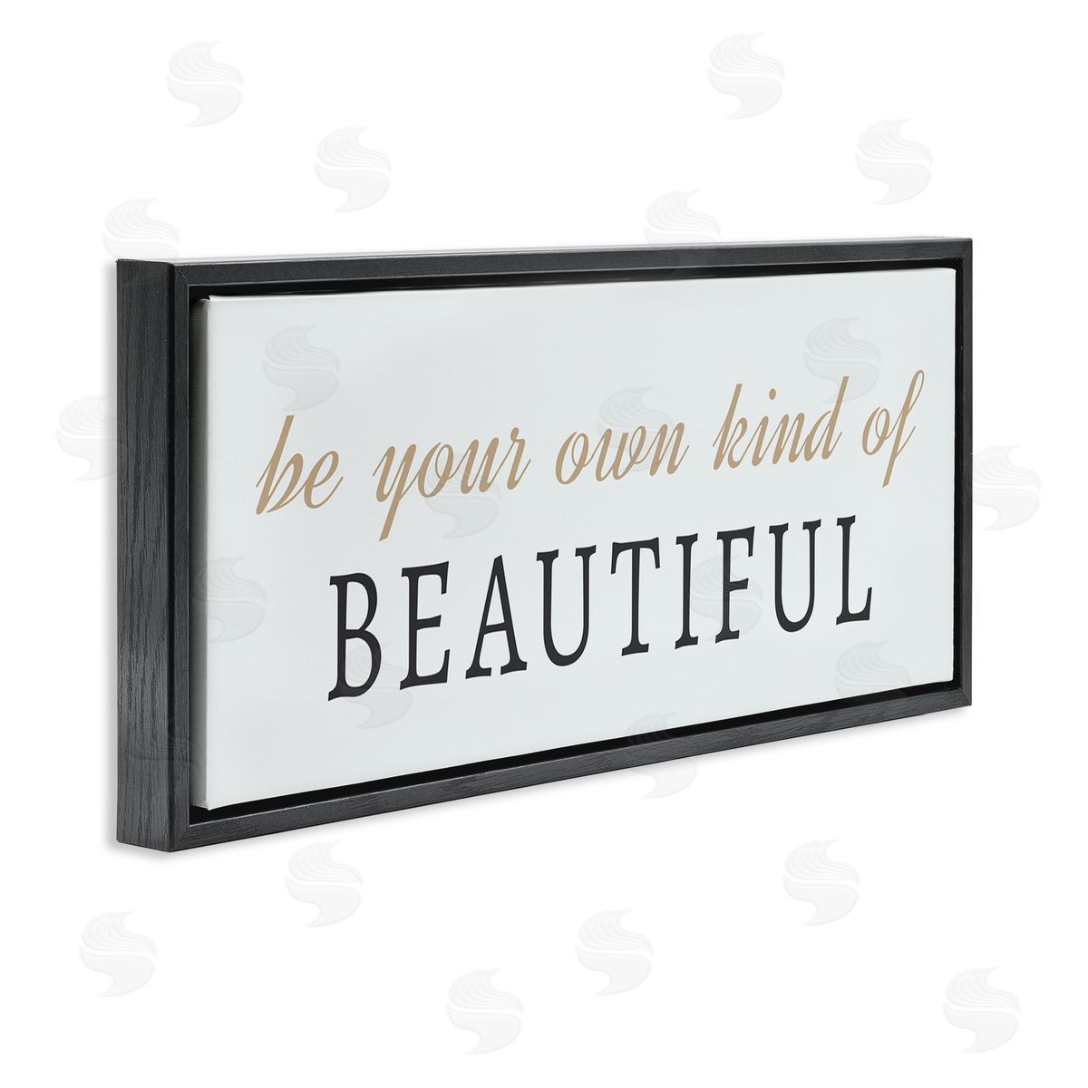 Own Kind Of Beautiful Black Floating Frame Canvas Wall Art, Home Decor by Sd Graphics Studio