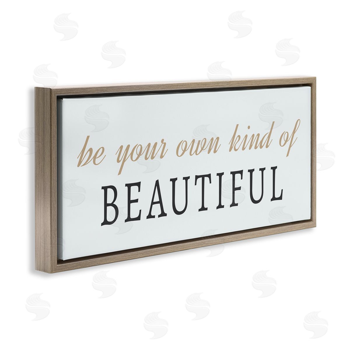 Own Kind Of Beautiful Brown Floating Frame Canvas Wall Art, Home Decor by Sd Graphics Studio