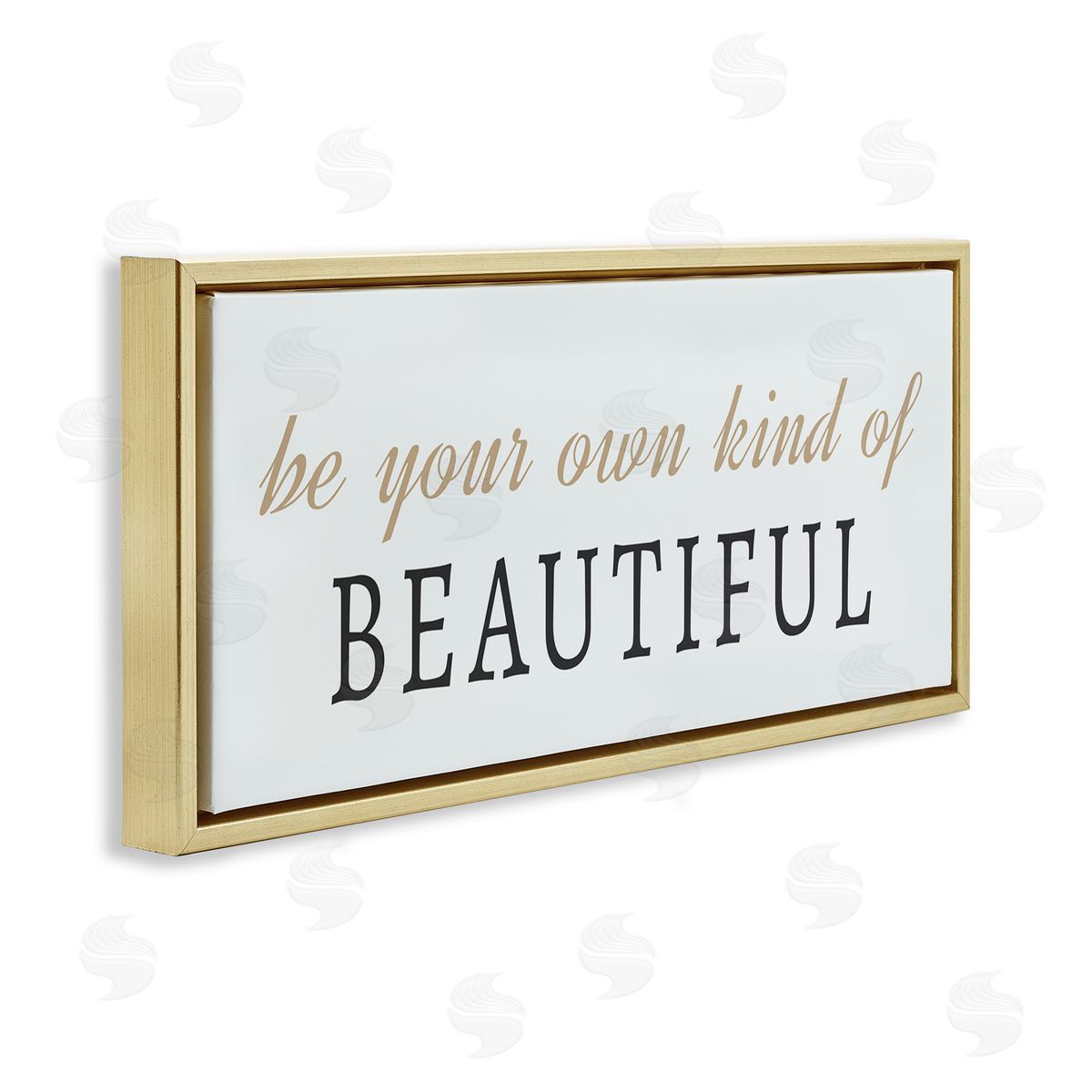 Own Kind Of Beautiful Gold Floating Frame Canvas Wall Art, Home Decor by Sd Graphics Studio