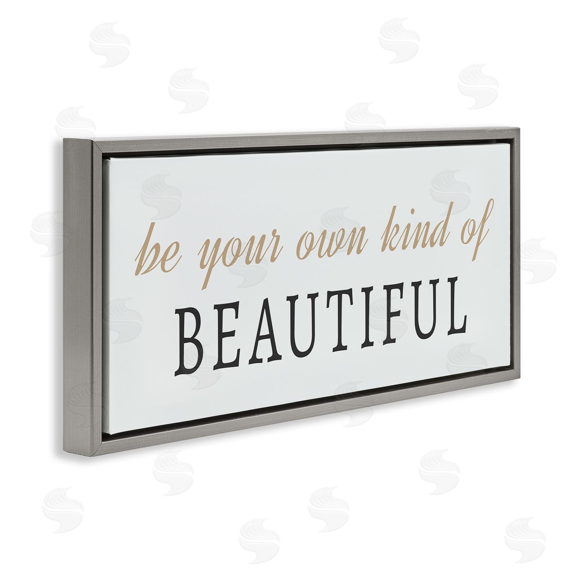 Own Kind Of Beautiful Grey Floating Frame Canvas Wall Art, Home Decor by Sd Graphics Studio