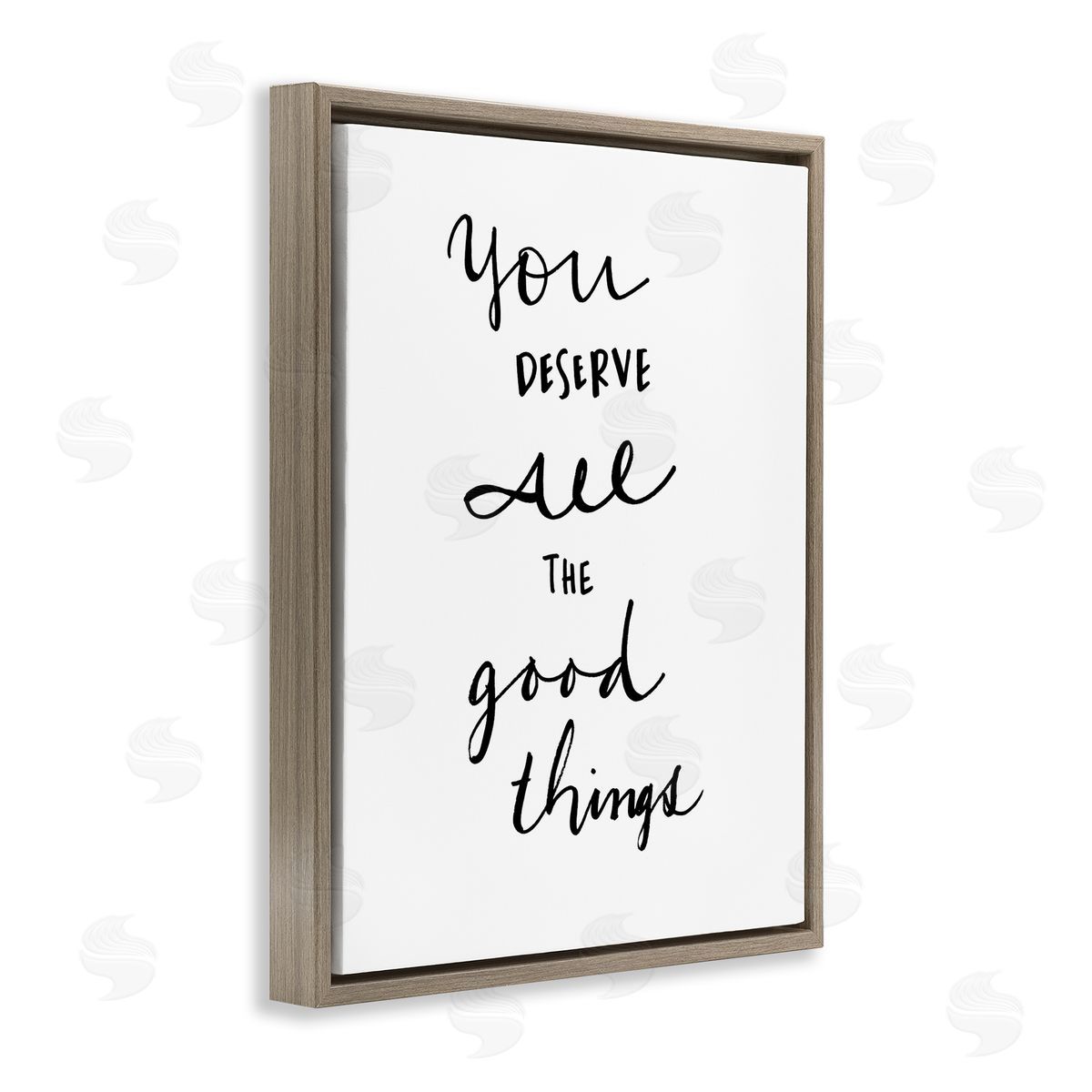 Deserve Good Things Brown Floating Frame Canvas Wall Art, Home Decor by Sd Graphics Studio