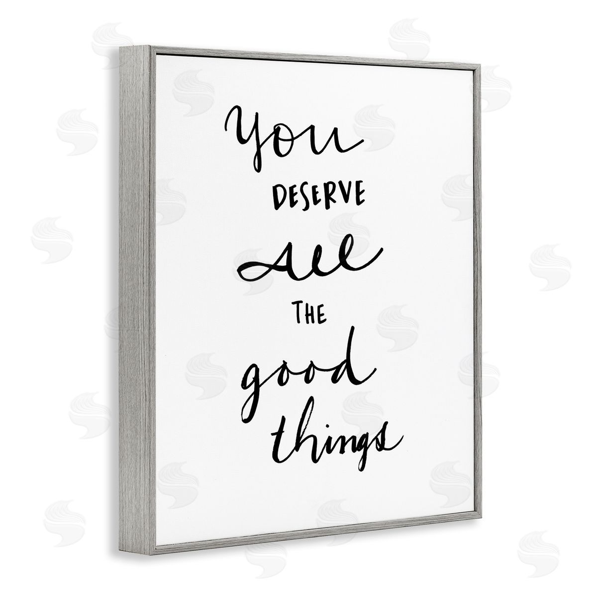 Deserve Good Things Grey Frame Print Wall Art, Home Decor by Sd Graphics Studio