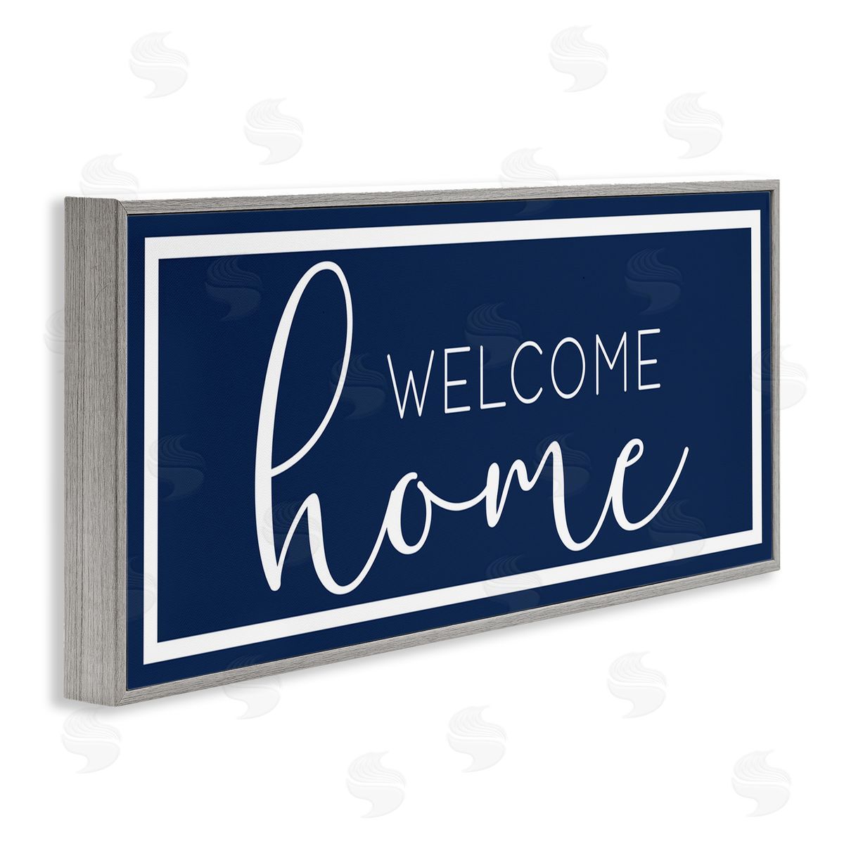 Welcome on Blue Grey Frame Print Wall Art, Home Decor by Sd Graphics Studio