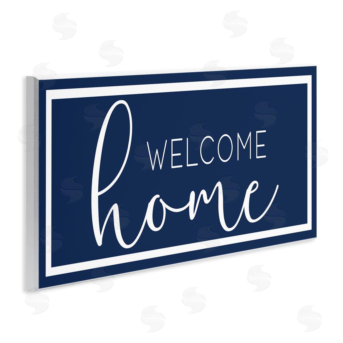 Welcome on Blue Wood Plaque Wall Art, Home Decor by Sd Graphics Studio