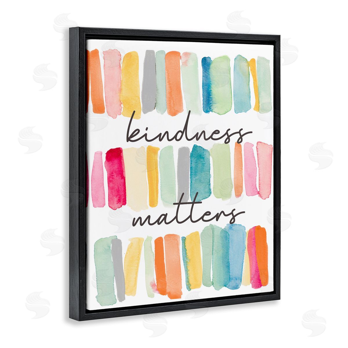 Kindness Matters Phrase Black Floating Frame Canvas Wall Art, Home Decor by Lanie Loreth