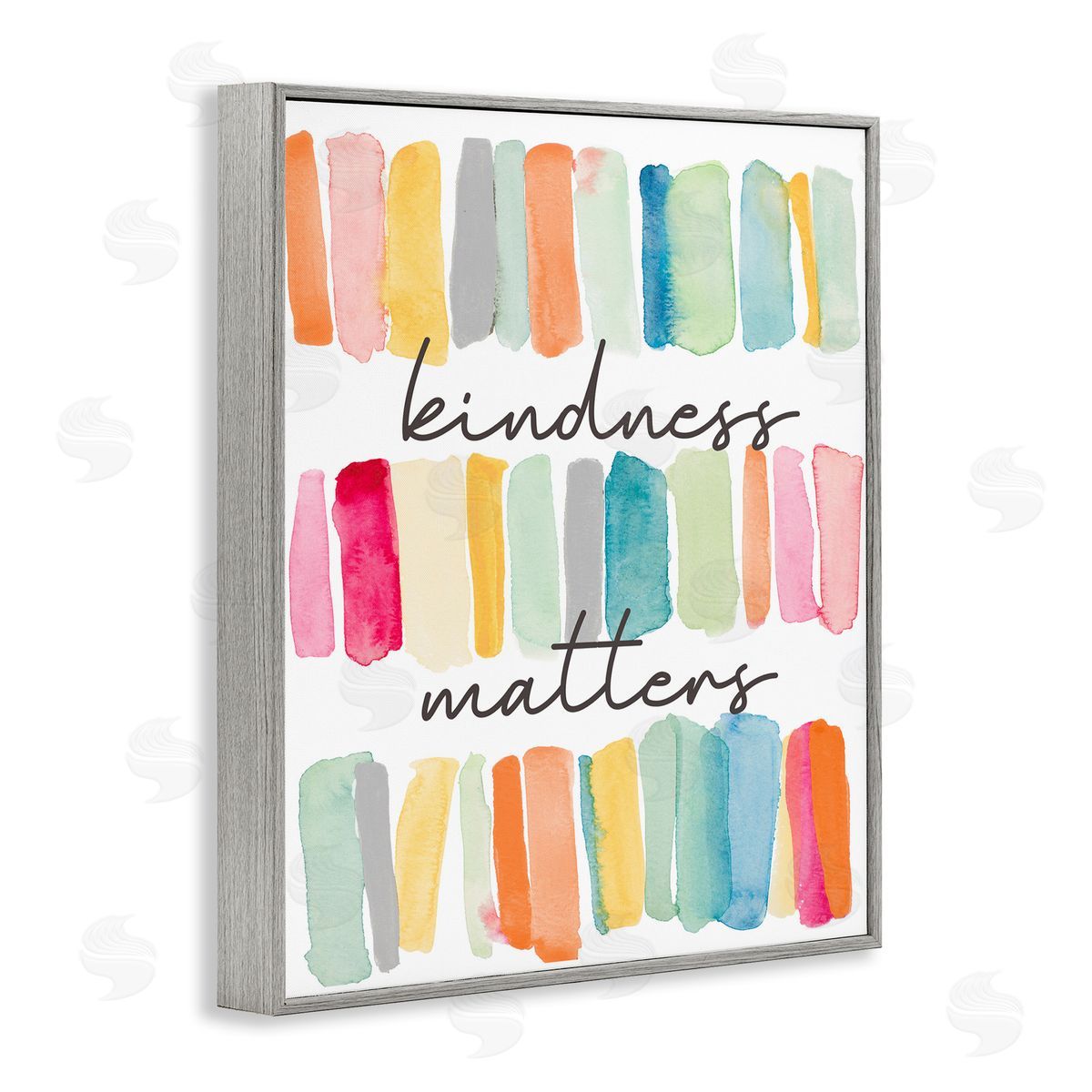 Kindness Matters Phrase Grey Frame Print Wall Art, Home Decor by Lanie Loreth