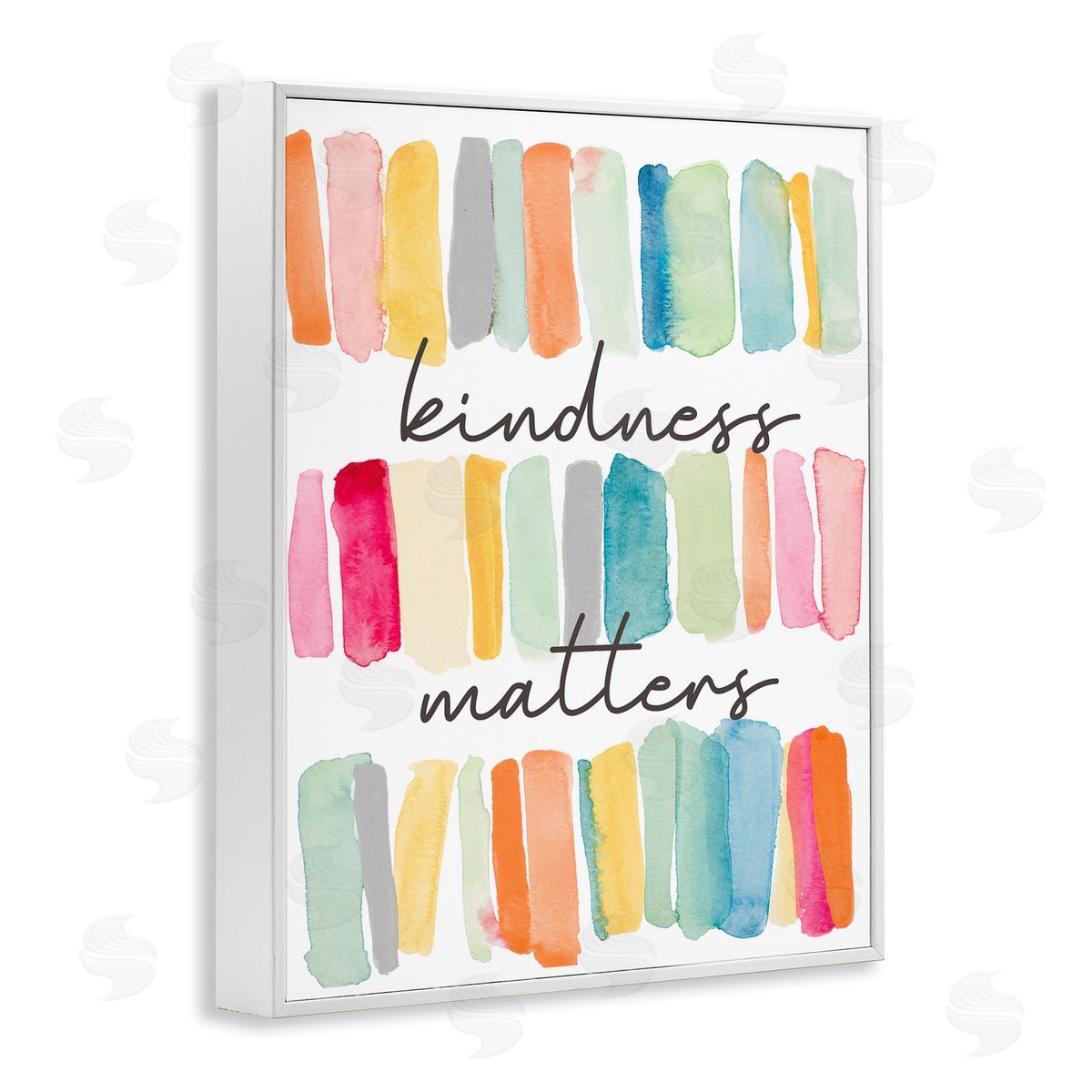 Kindness Matters Phrase White Frame Print Wall Art, Home Decor by Lanie Loreth
