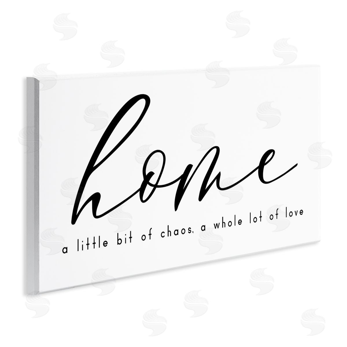 Chaos and Love Phrase Wood Plaque Wall Art, Home Decor by Anna Quach