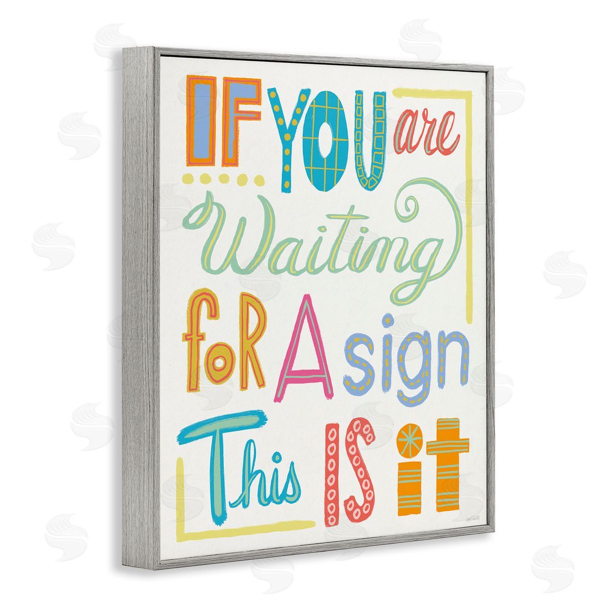 This Is Your Sign Grey Frame Print Wall Art, Home Decor by Anne Tavoletti