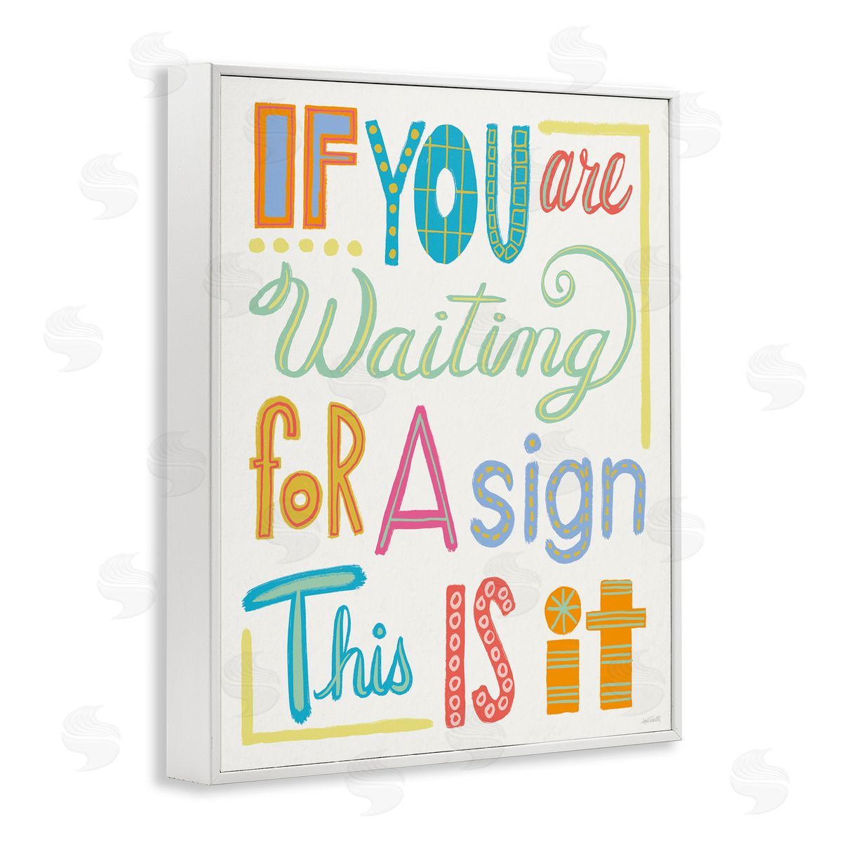 This Is Your Sign White Frame Print Wall Art, Home Decor by Anne Tavoletti
