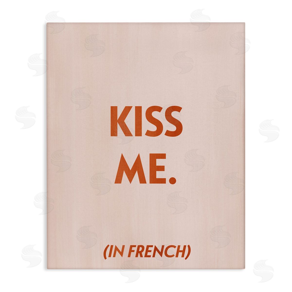 Kiss Me In French Canvas Wall Art, Home Decor by Grace Popp