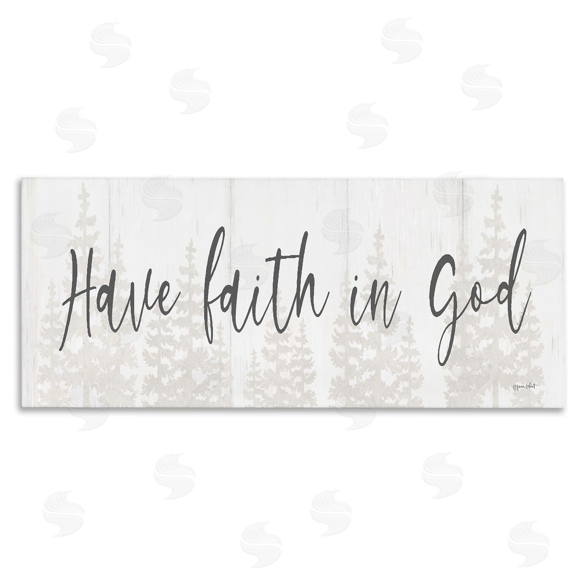 Faith In God Phrase Canvas Wall Art, Home Decor by Annie LaPoint