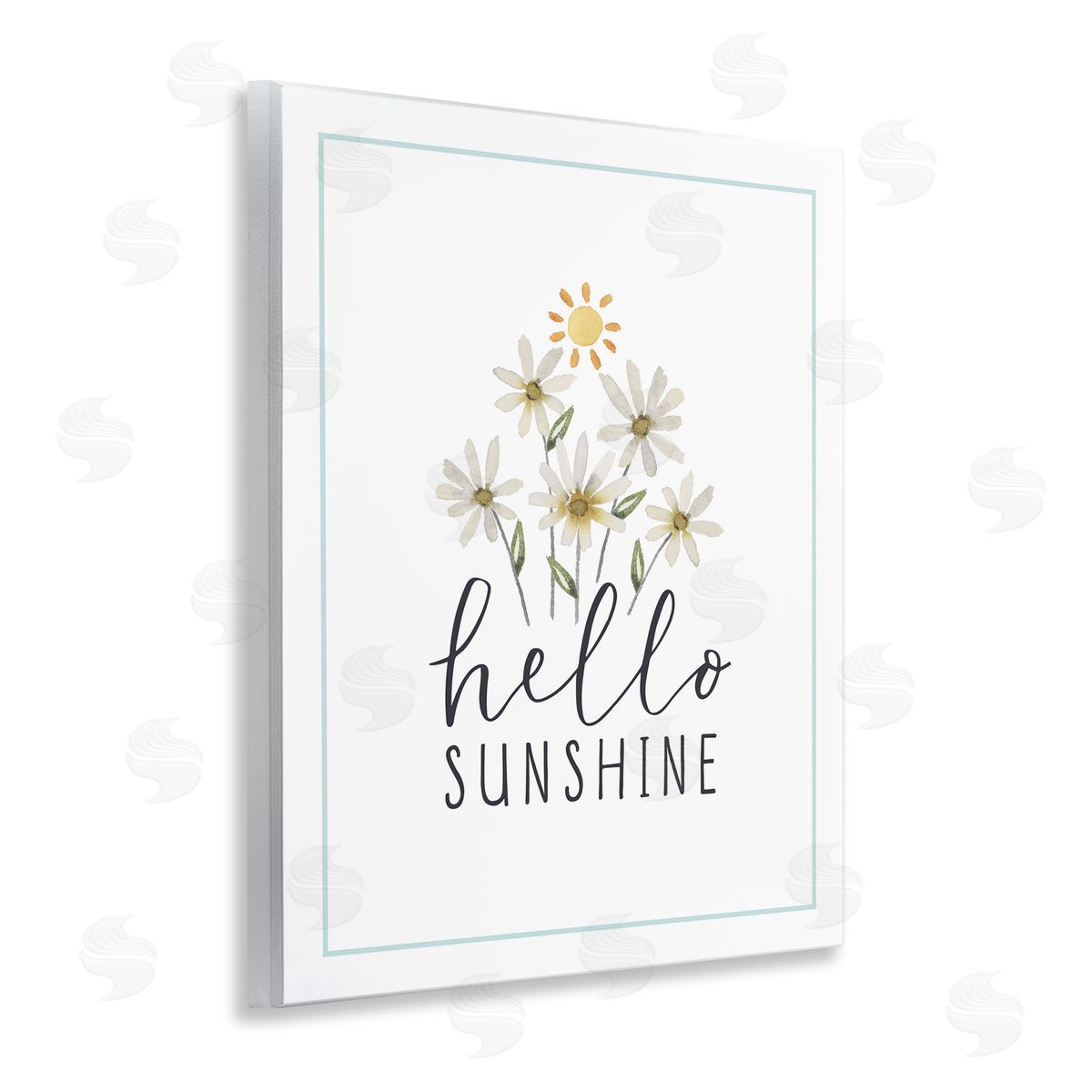 Hello Sunshine with Daisies Wood Plaque Wall Art, Home Decor by Blue Chair Blessing