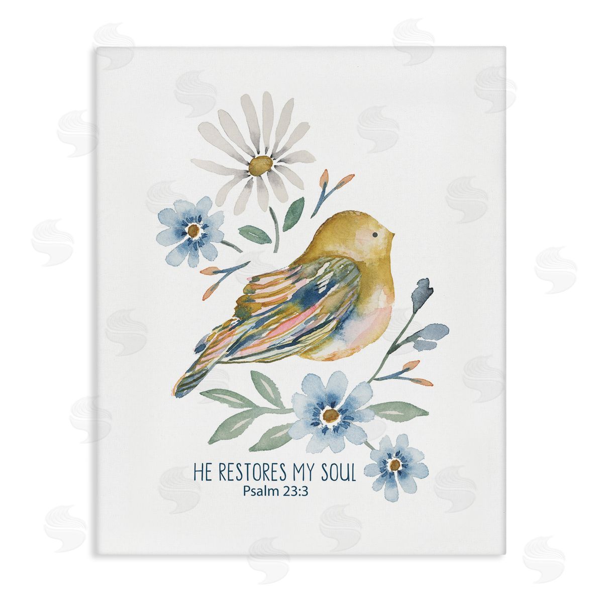 He Restores My Soul Canvas Wall Art, Home Decor by Blue Chair Blessing