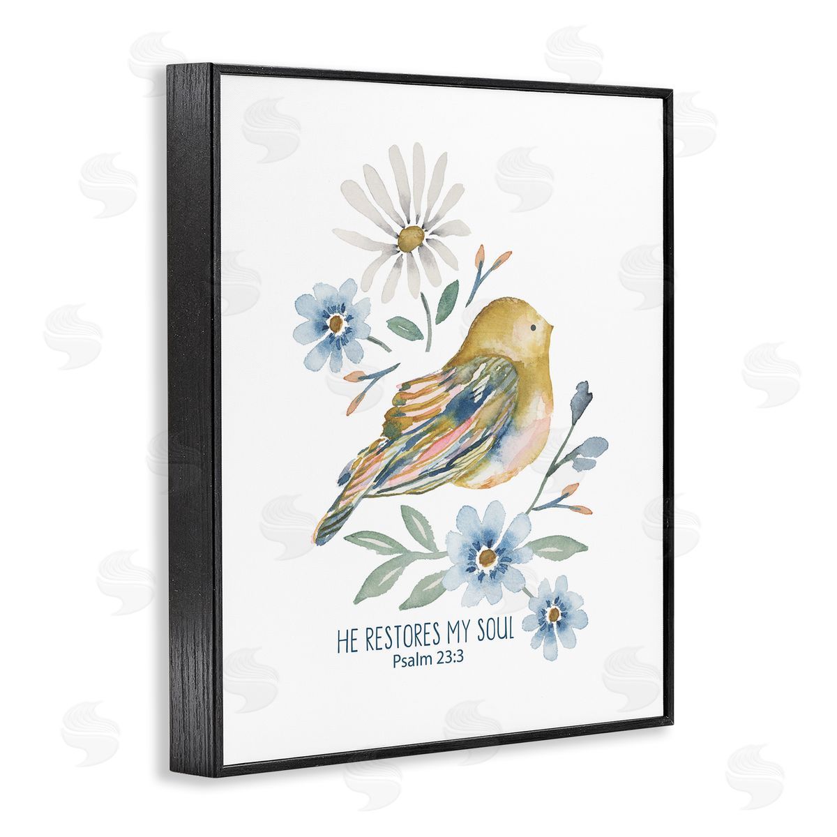 He Restores My Soul Black Frame Print Wall Art, Home Decor by Blue Chair Blessing