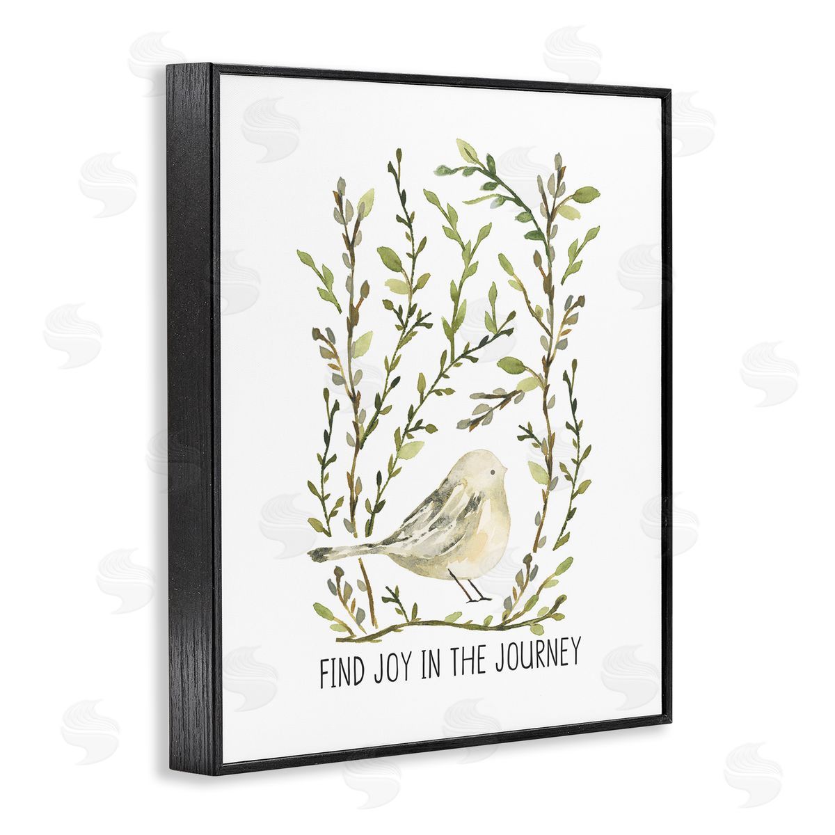 Find Joy with Bird Black Frame Print Wall Art, Home Decor by Blue Chair Blessing