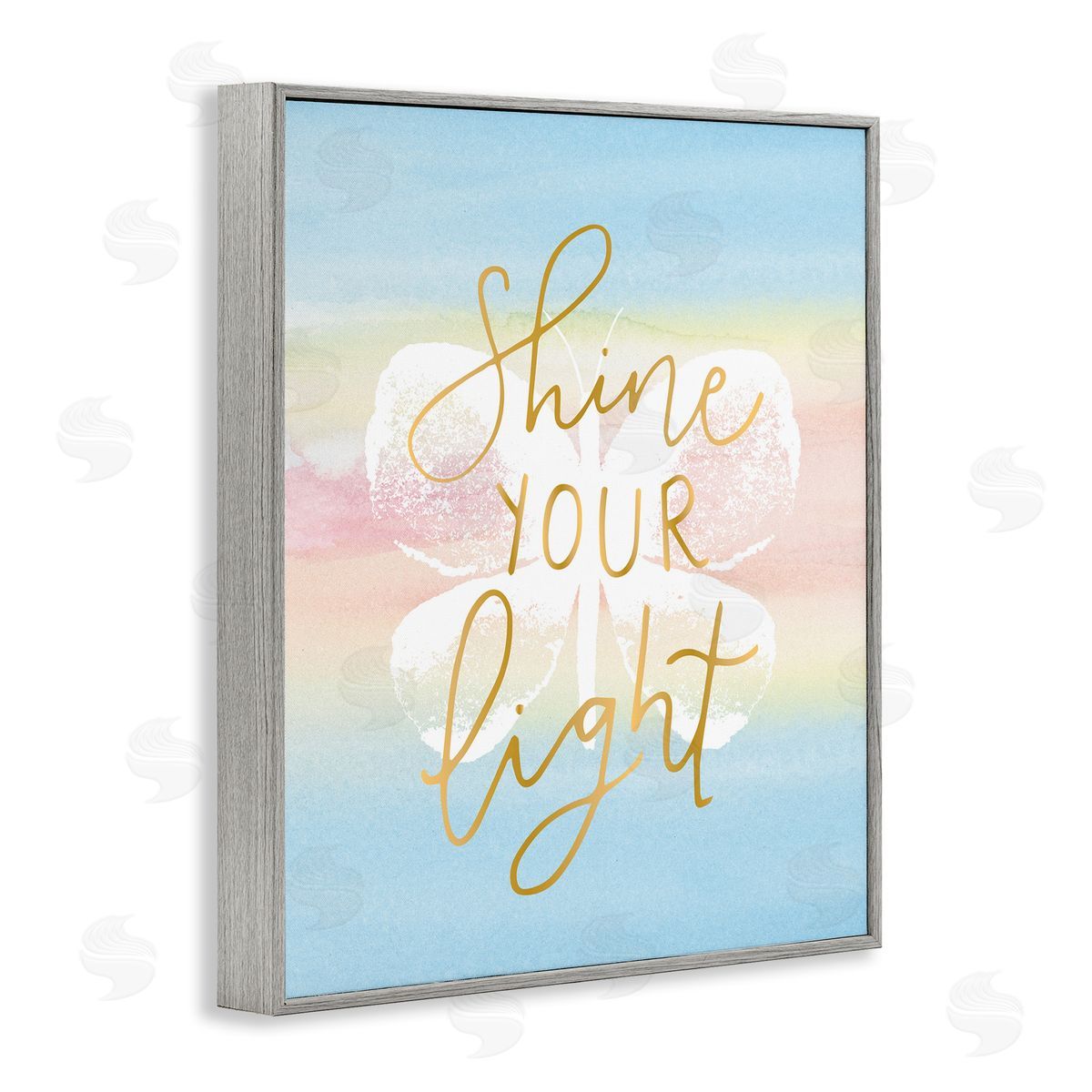 Shine Your Light Grey Frame Print Wall Art, Home Decor by Blue Chair Blessing