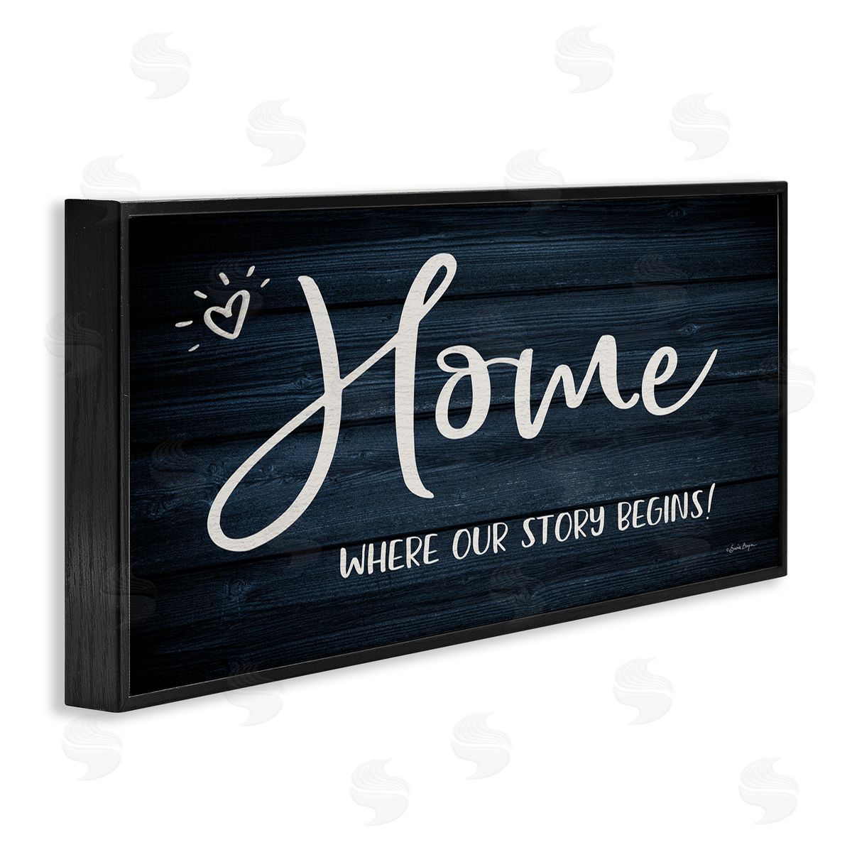 Where Our Story Begins Black Frame Print Wall Art, Home Decor by Susie Boyer
