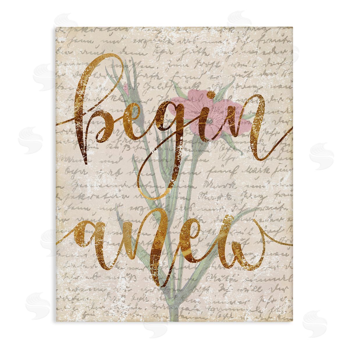 Vintage Begin Anew Canvas Wall Art, Home Decor by Stupell Studio
