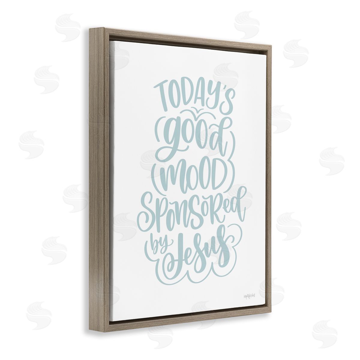 Good Mood by Jesus Brown Floating Frame Canvas Wall Art, Home Decor by Imperfect Dust