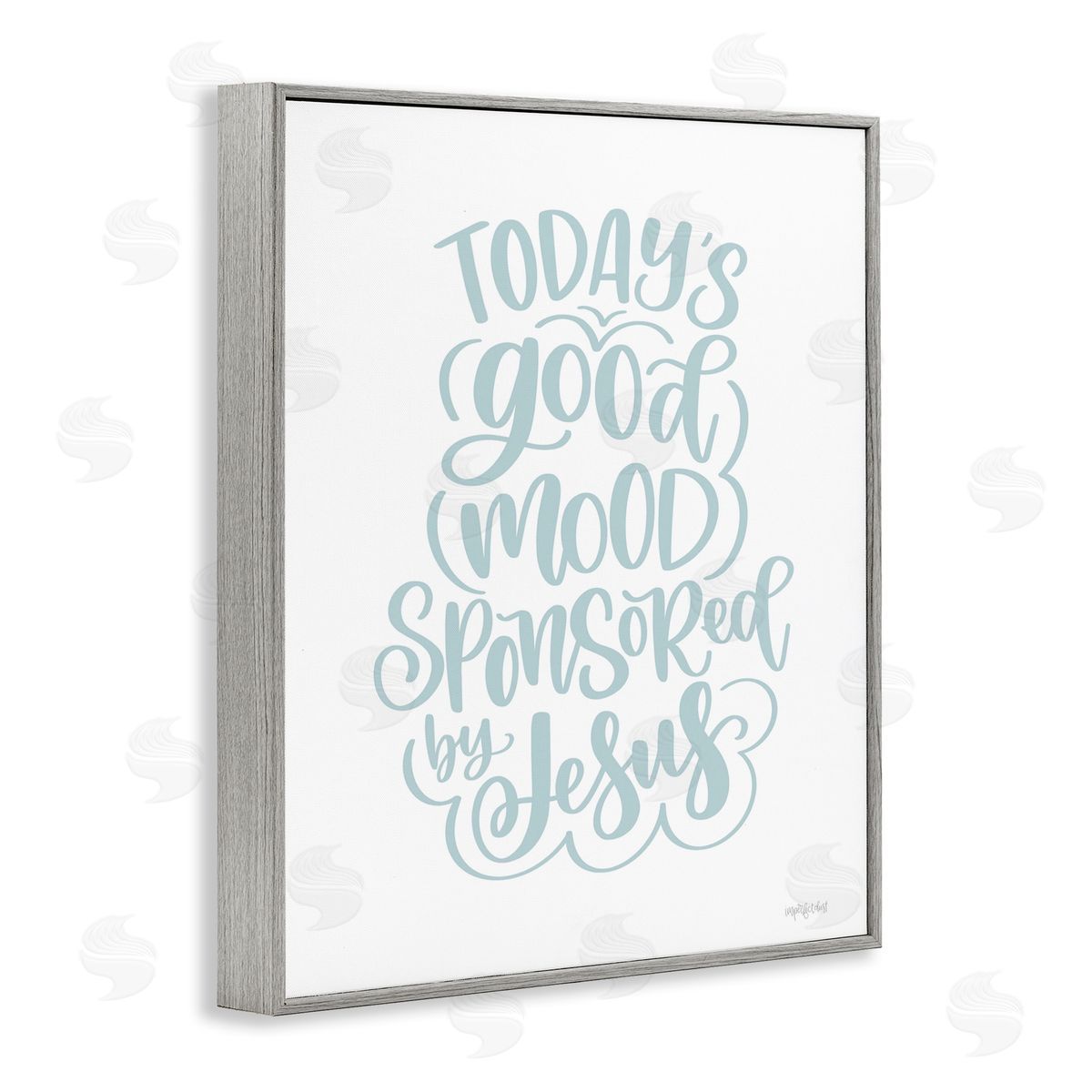 Good Mood by Jesus Grey Frame Print Wall Art, Home Decor by Imperfect Dust