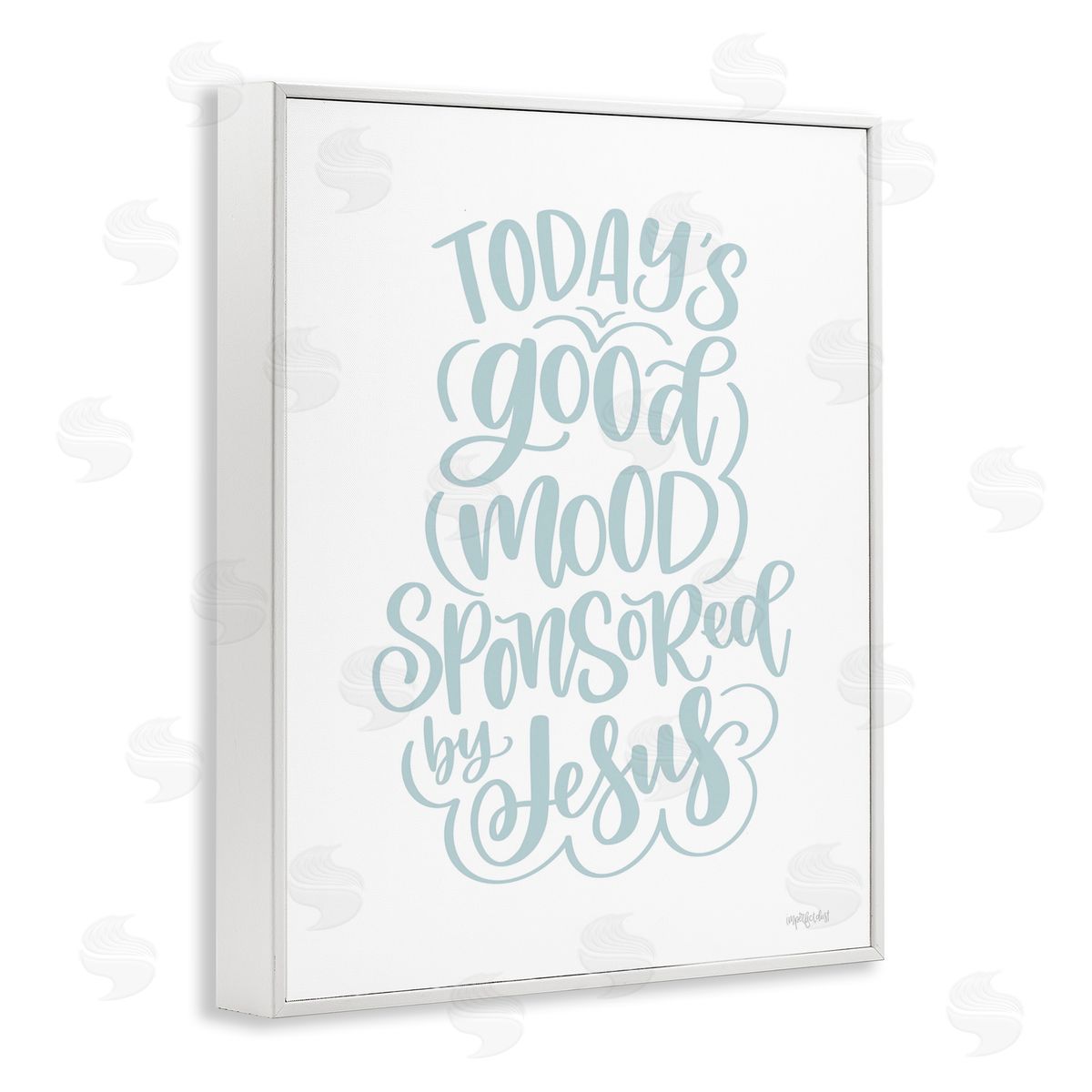 Good Mood by Jesus White Frame Print Wall Art, Home Decor by Imperfect Dust